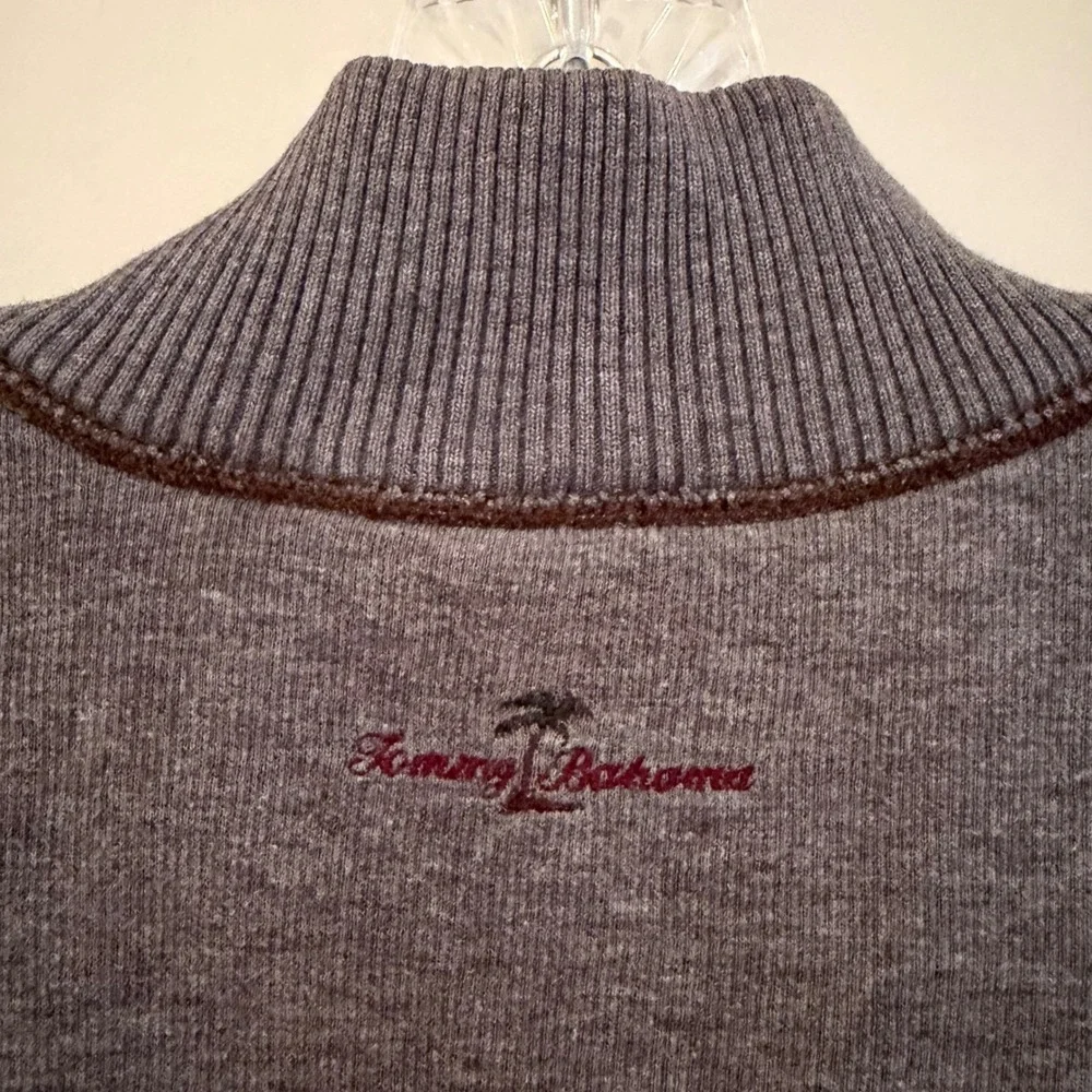 Tommy Bahama Quarter Zip Pullover Sweater Men's Gray XL Workwear Golf Athleisure